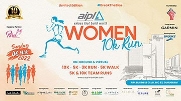 AIPL Women 10K Run 2022, Coach Ravinder Gurugram