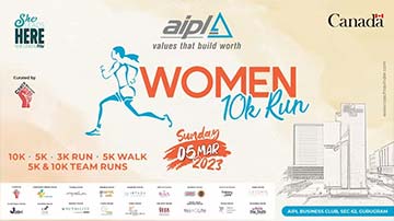 AIPL Women 10K Run 2023, Coach Ravinder Gurugram