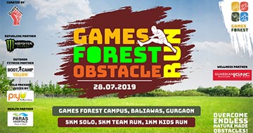 Games Forest Obstacle Run (1km Junior, 5Km solo & team), Coach Ravinder Gurugram