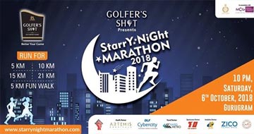 Starry Night Marathon 2018 5K, 10K, 15K & 21K Run & 5Km Fun Walk, Past Events - India Running Events